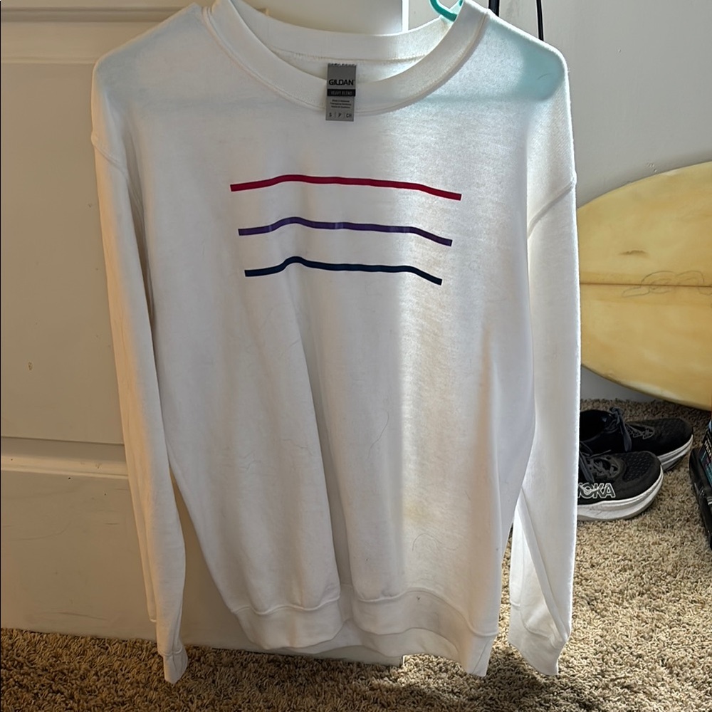 Gildan Red Crewneck Sweater with Minimalist Design